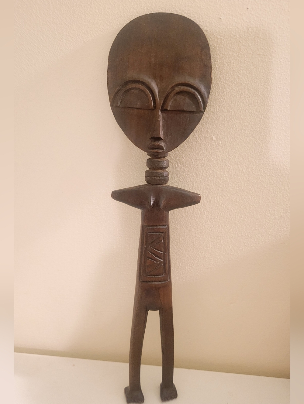 Vintage Hand Carved African Wooden Fertility Idol Made In Kenya